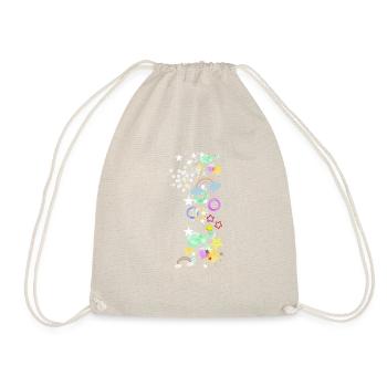 Stars, Hearts, Drawing, Illustration,Rainbow - Drawstring Bag - nature - Front