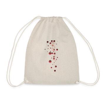 Red, pearls, pearl, rain, stars, rivets - Drawstring Bag - nature - Front