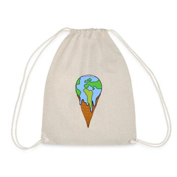 EarthCream Raising awareness of climate change - Drawstring Bag - nature - Front