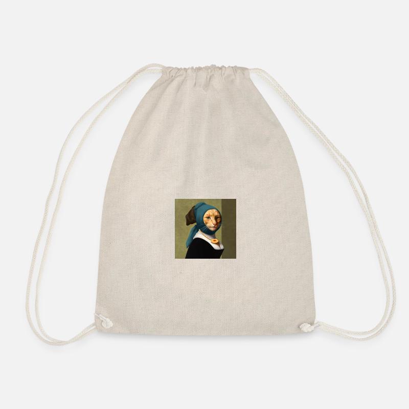 Gemälde einer Katze im Vermeer Stil - Turnbeutel - Natur
