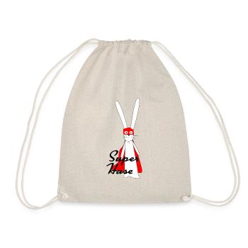 The cool super rabbit - Drawstring Bag - nature - Front