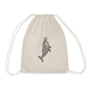 Whale ship - Drawstring Bag - nature - Front