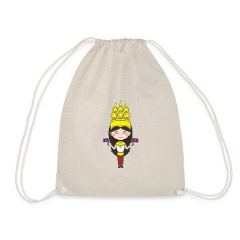Cambodia Flag Dance Khmer Apsara I Gift - Drawstring Bag - nature - Front