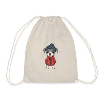 Whippet Hund Winter - Turnbeutel - Natur - Vorne