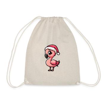 Flamingo Weihnachten Christmas - Drawstring Bag - nature - Front