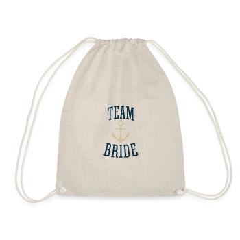 Team Bride Shirt | Anker - Turnbeutel - Natur - Vorne