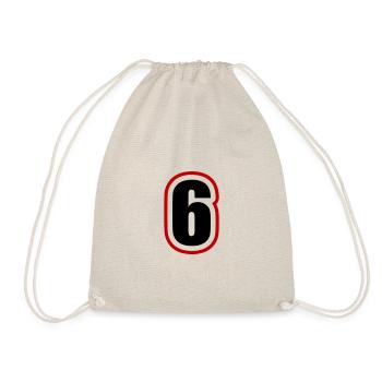6 Number College - Drawstring Bag - nature - Front