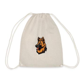 Tête de chien de berger allemand Couronne - Sac de sport léger - nature - Devant