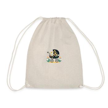 Flowery stroller 5 - Drawstring Bag - nature - Front
