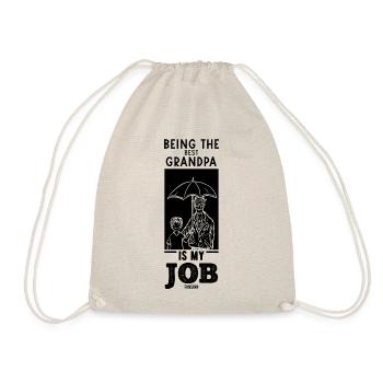 best grandpa with umbrella grandchild - Drawstring Bag - nature - Front