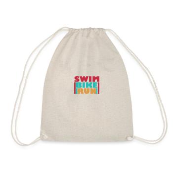 Triathlon Schwimmen Radfahren Laufen Sport - Turnbeutel - Natur - Vorne