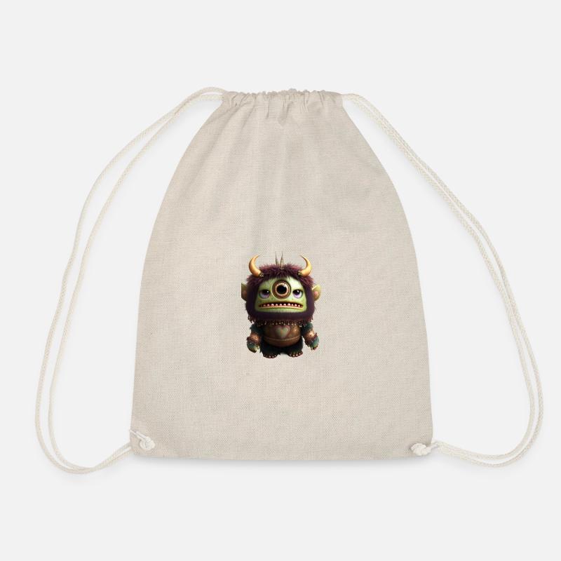 Cartoon Monster - Drawstring Bag - nature