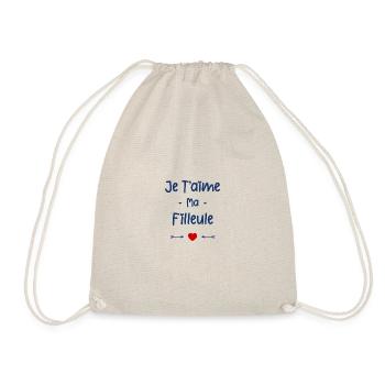 Je t'aime ma Filleule - Sac de sport léger - nature - Devant