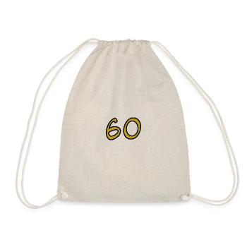 60. 60 ANS. 60e ANNIVERSAIRE. ANNIVERSAIRE 60 ANS. - Sac de sport léger - nature - Devant