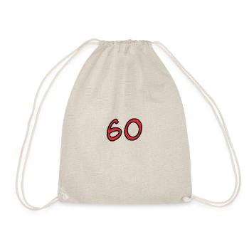 60. 60 ANS. 60e ANNIVERSAIRE. ANNIVERSAIRE 60 ANS. - Sac de sport léger - nature - Devant