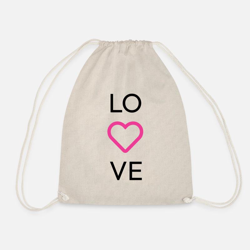 Love Vertical - Turnbeutel - Natur