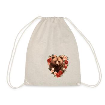 Bear design in rosary - Drawstring Bag - nature - Front