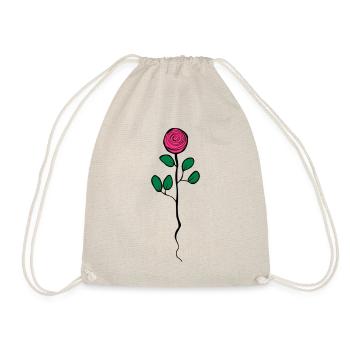 rose - Drawstring Bag - nature - Front