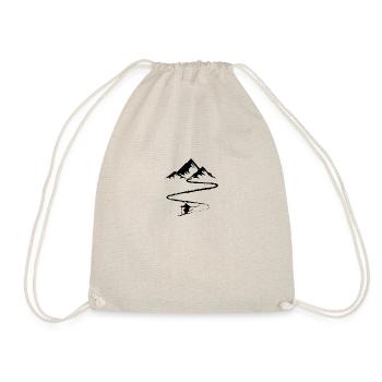 Skiing skiing ski motif for skiers - Drawstring Bag - nature - Front