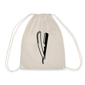 Shave Barber logo icon - Drawstring Bag - nature - Front