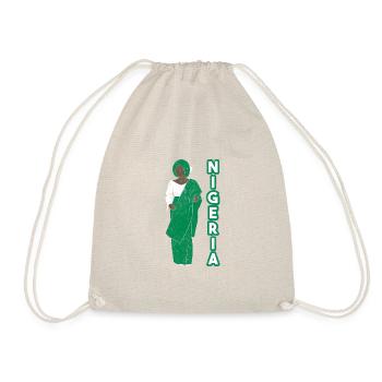 Nigeria Nigerian Africa Flag Pride I Gift - Drawstring Bag - nature - Front
