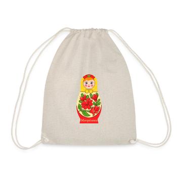 Matryoshka a Russian doll Matroshka - Drawstring Bag - nature - Front