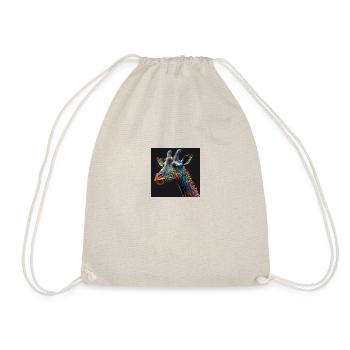 Colored giraffe, unique design - Drawstring Bag - nature - Front