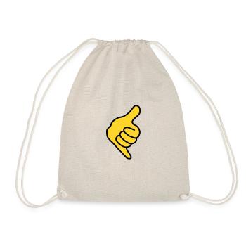 Emoji Cool Skizze Farbe - Turnbeutel - Natur - Vorne