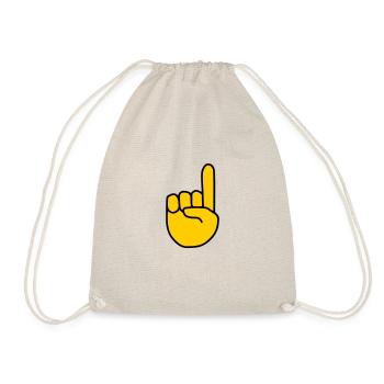 Emoji Index Fingers Show Sketch Color - Drawstring Bag - nature - Front