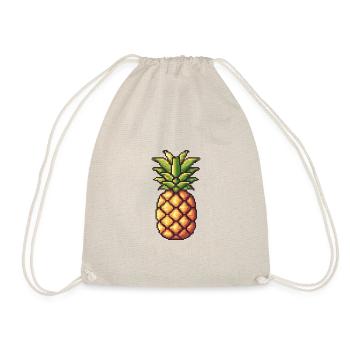 Ananas Pixel Gamer - Turnbeutel - Natur - Vorne