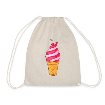 Crème glacée, crème glacée, crème glacée, crème glacée, boule, crème glacée, sundae - Sac de sport léger - nature - Devant