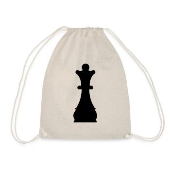 queen queen chess piece - Drawstring Bag - nature - Front