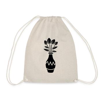 Tulip design beautiful flower vase - Drawstring Bag - nature - Front