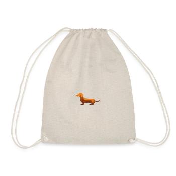 Small Sweet Dachshund Caramel - Drawstring Bag - nature - Front