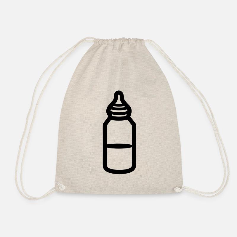 Flasche - Turnbeutel - Natur