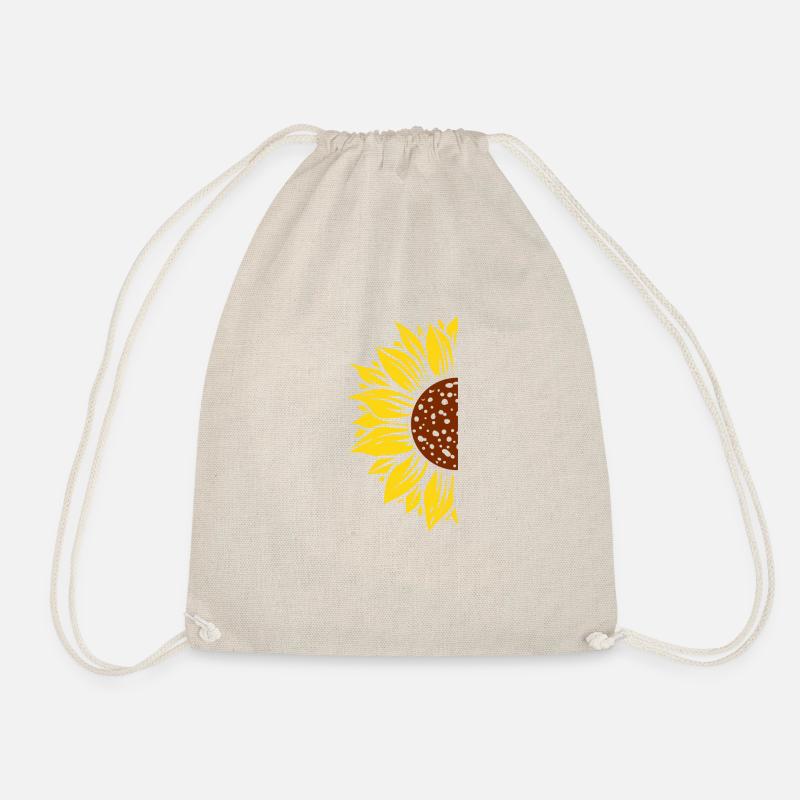 Halbe Sonnenblume - Turnbeutel - Natur