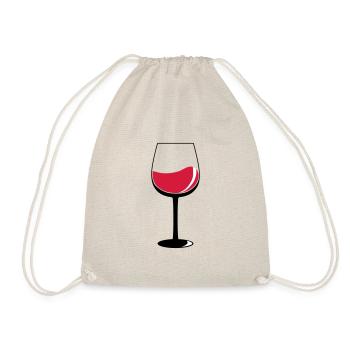 Wine glass - Drawstring Bag - nature - Front