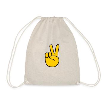 Emoji Peace Finger Sketch Couleur - Sac de sport léger - nature - Devant
