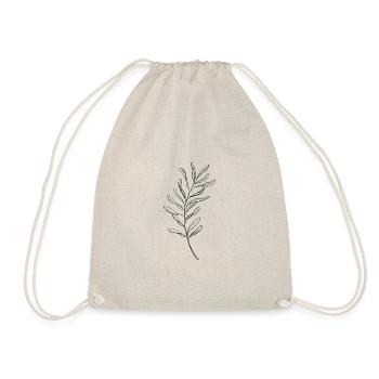 Flower, Lineart, Plant, Nature, Minimalism, Blossom - Drawstring Bag - nature - Front