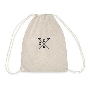 Skiing skiing ski motif for skiers - Drawstring Bag - nature - Front