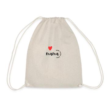 I love Mama png - Turnbeutel - Natur - Vorne