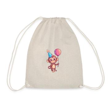 Monkey Birthday Comic - Drawstring Bag - nature - Front