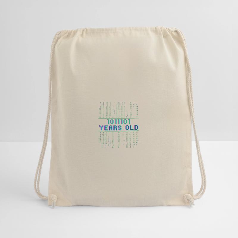 93rd Birthday 93 years old Binary Code Computer Science Drawstring Bag