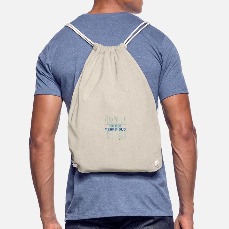 93rd Birthday 93 years old Binary Code Computer Science Drawstring Bag