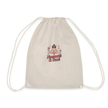 Namaste & Rosé - Drawstring Bag - nature - Front
