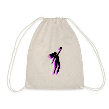 Volleyball Spielerin Symbol - Turnbeutel - Natur - Vorne