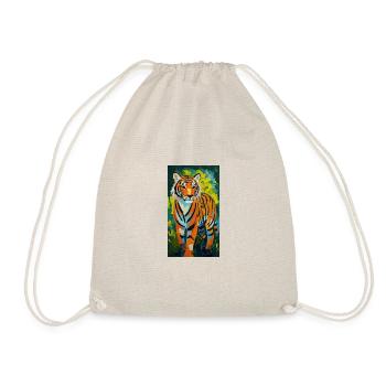 Tigre Peinture Bande dessinée Bande dessinée Asie Animaux - Sac de sport léger - nature - Devant