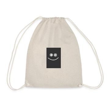 Happy Smile Black - Drawstring Bag - nature - Front