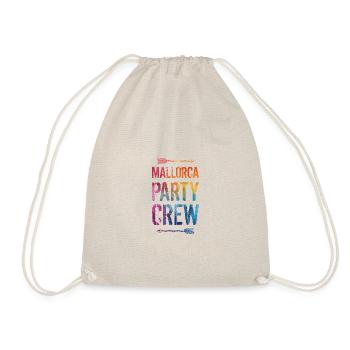 Mallorca Party Crew Spruch - Turnbeutel - Natur - Vorne