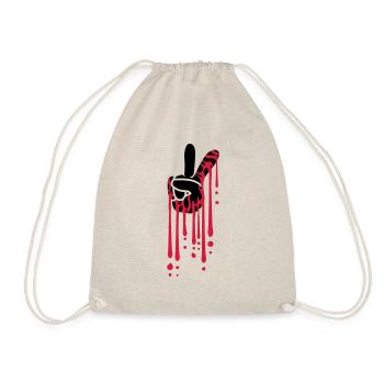 Blut Tropfen Peace - Turnbeutel - Natur - Vorne